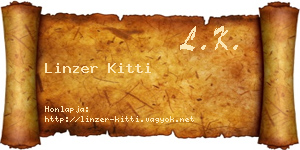 Linzer Kitti névjegykártya